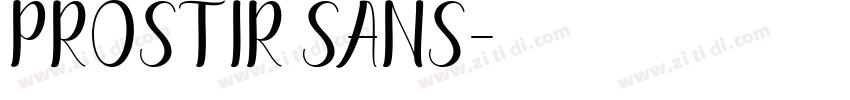 Prostir sans字体转换